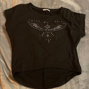 Ginger G Black Tee with Eagle Design